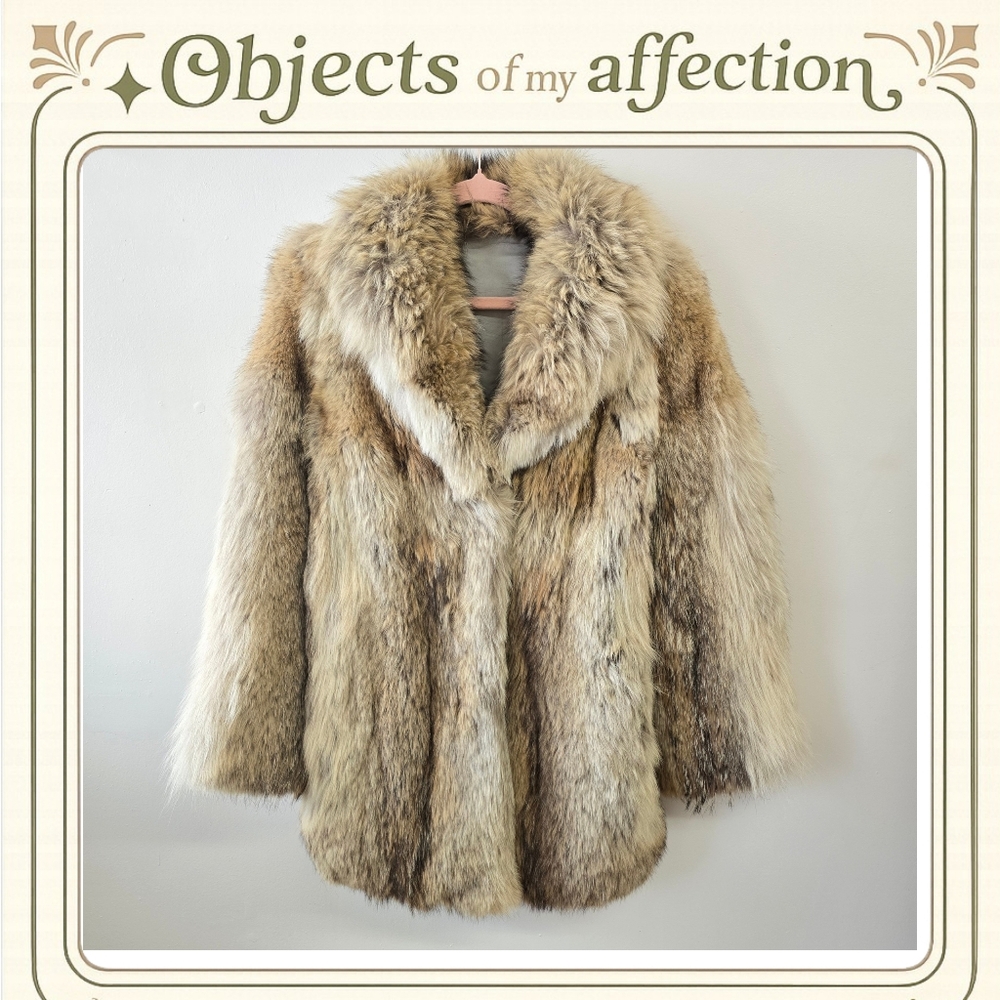 Vintage Coyote Fur Coat Sz Medium